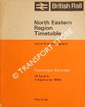 North Eastern Region Timetable - North Eastern England Passenger Services, 18 April to 4 September 1966 by British Railways North Eastern Region